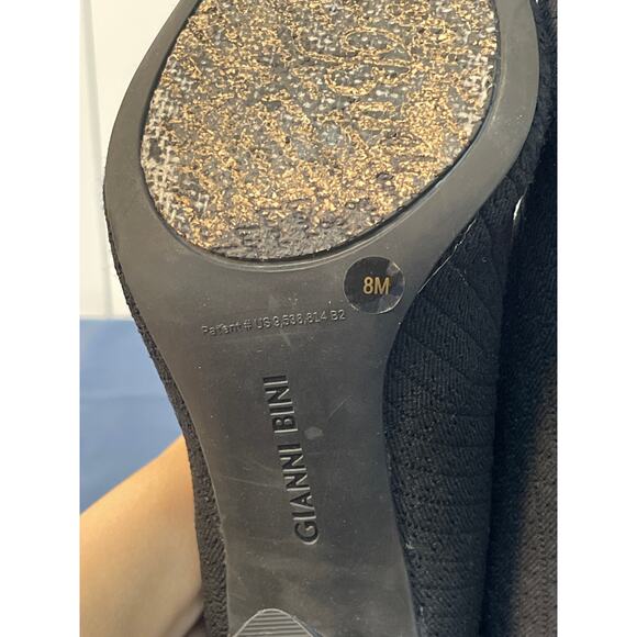 Gianni Bini Women’s Bergen Stretch Peep Toe Sock Booties Color Black Size 8M - Picture 11 of 11